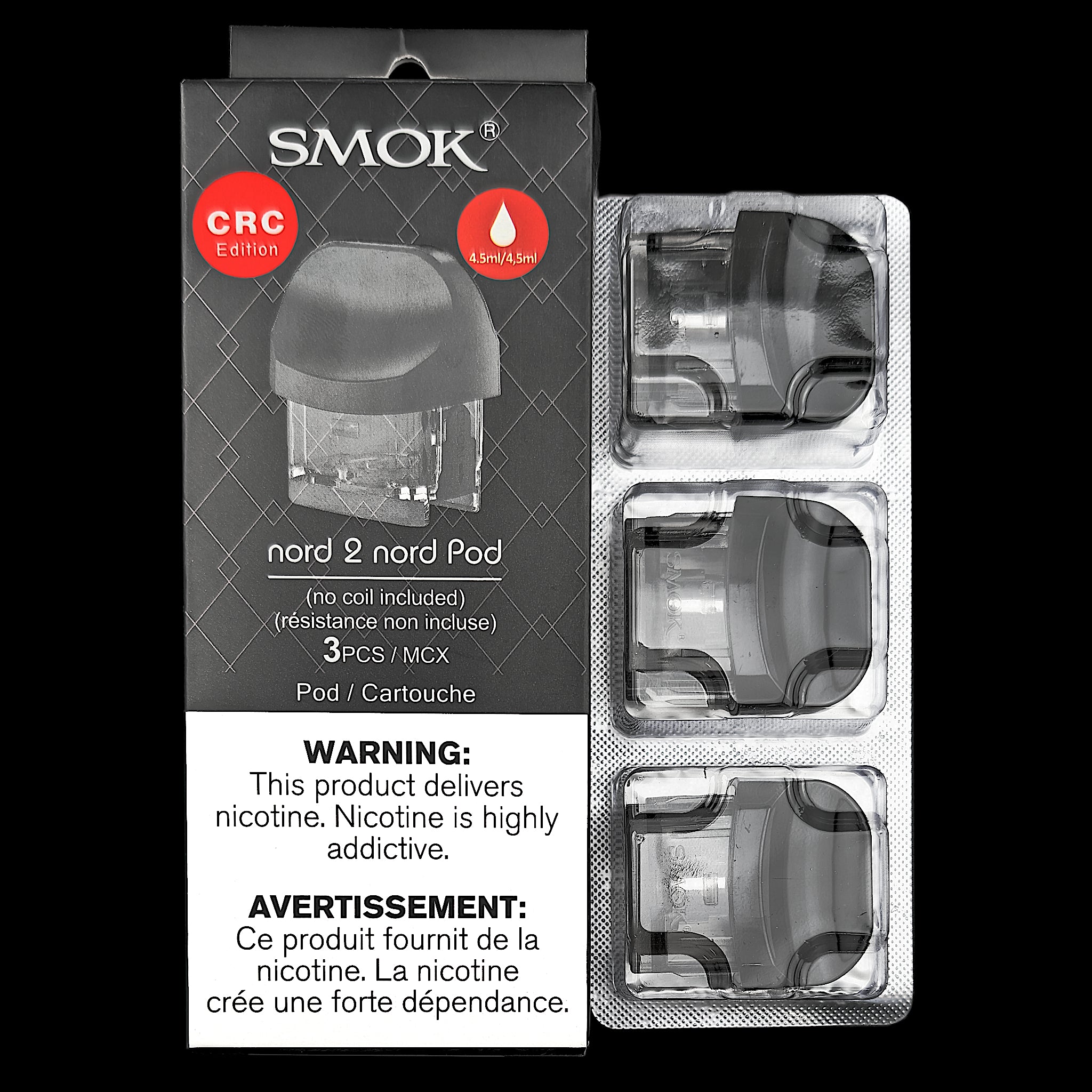 SMOK Nord 2 - Nord 2 & RPM Empty Replacement Pods (3 Pack/ CRC) | 4thand20 SMOK Nord 2 - Nord 2 & RPM Empty Replacement Pods (3 Pack/ CRC) | 4thand20