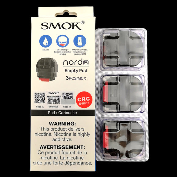 SMOK Nord 5 Empty Replacement Pods (3 Pack)